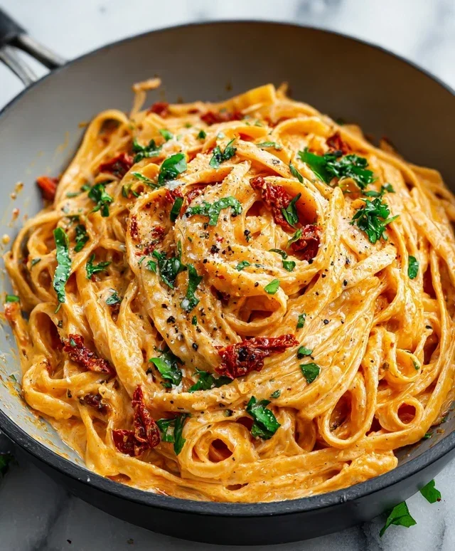 Vegan Creamy Sun Dried Tomato Pasta Recipe