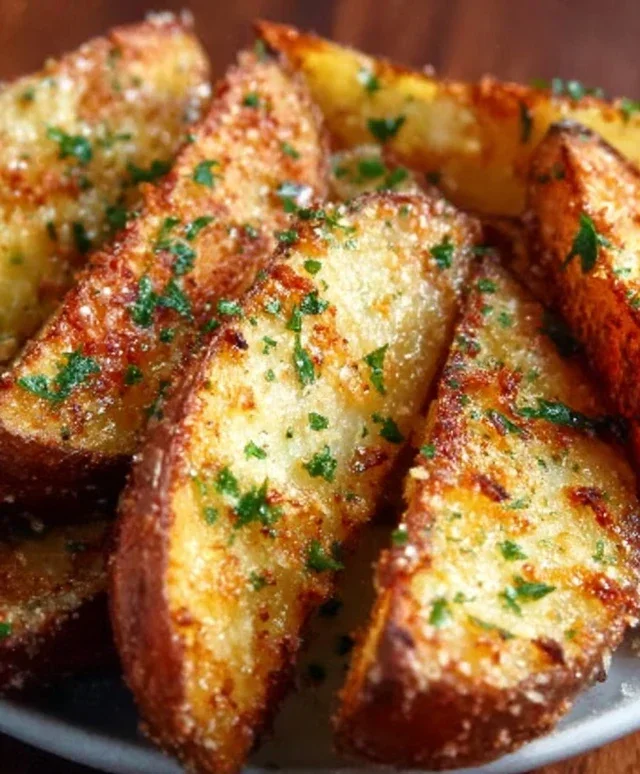 Baked Garlic Parmesan Potato Wedges