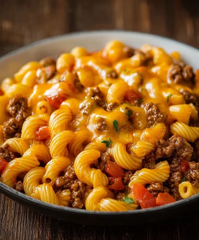 Cheesy Beef Taco Pasta