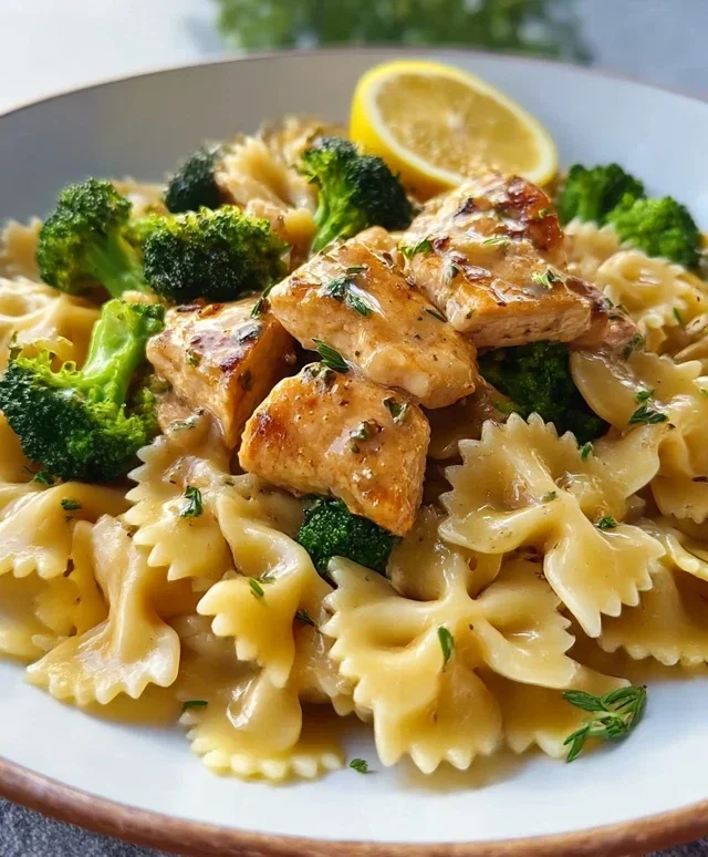 Cowboy Butter Lemon Bowtie Chicken with Broccoli Bliss