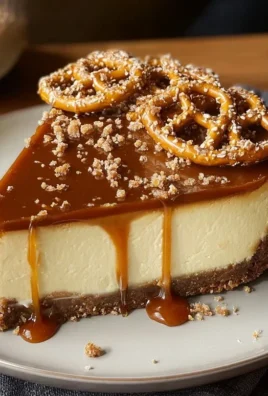Salted Caramel Pretzel Cheesecake