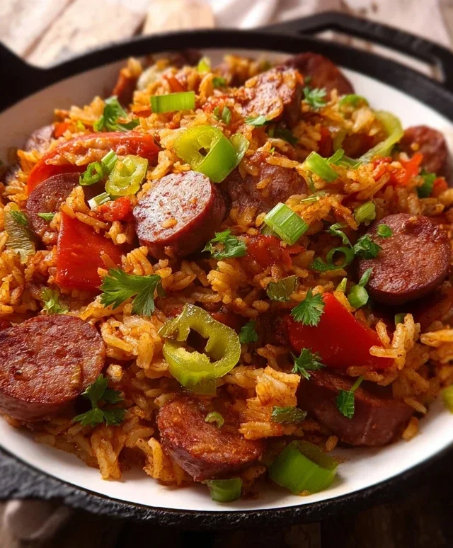 Cajun Sausage and Rice Skillet