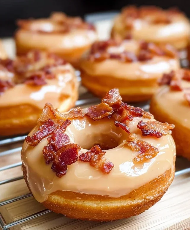 Maple Beef Beef Bacon Doughnuts