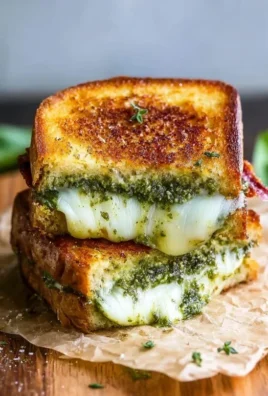 Sourdough Pesto Grilled Cheese