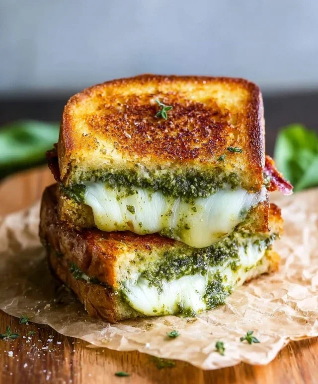 Sourdough Pesto Grilled Cheese