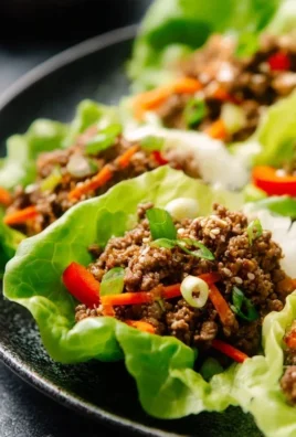 Asian Style Ground Beef Lettuce Wraps
