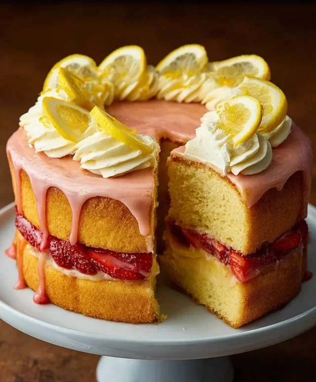 Strawberry Lemonade Cake