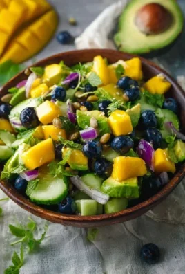 Mango Cucumber Salad with Blueberry and Avocado