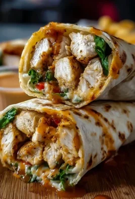Cheesy Garlic Chicken Wraps