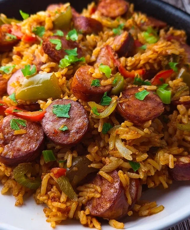 Cajun Sausage and Rice Skillet