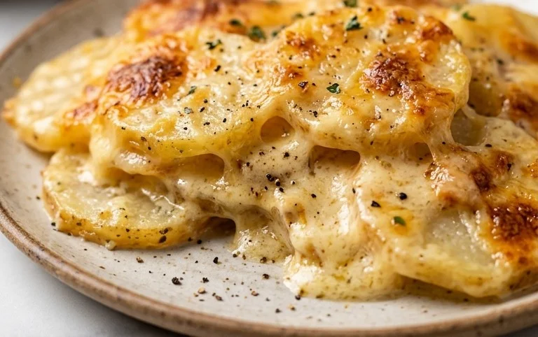 Dad’s Creamy & Cheesy Au Gratin Potatoes