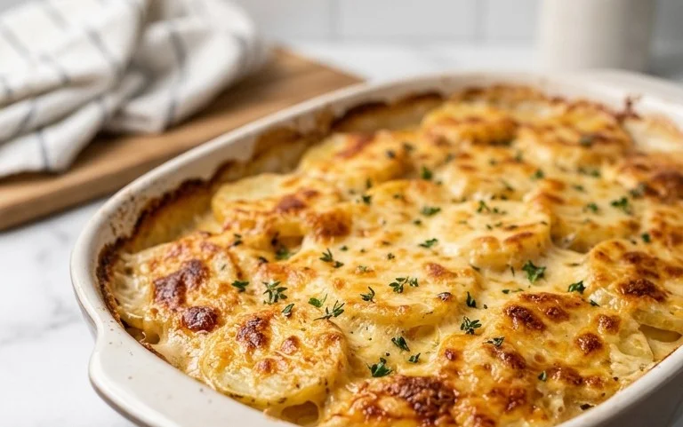 Dad’s Creamy & Cheesy Au Gratin Potatoes