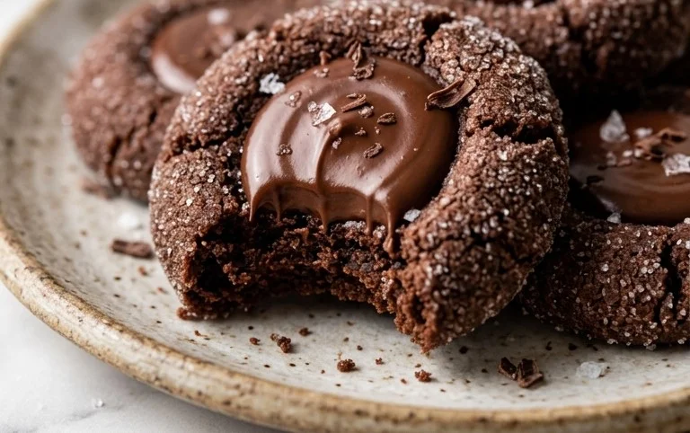 Chocolate Thumbprint Cookies