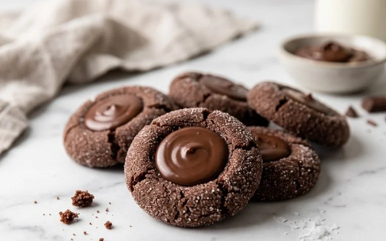 Chocolate Thumbprint Cookies