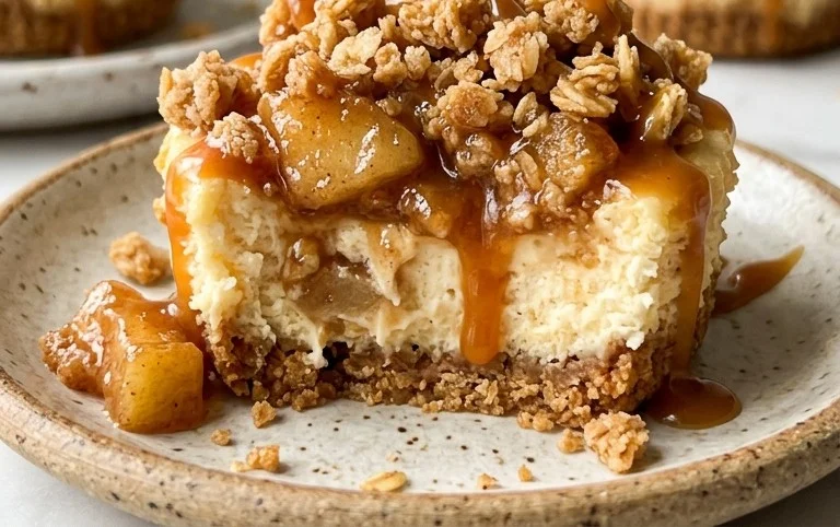Apple Crisp Mini Cheesecakes
