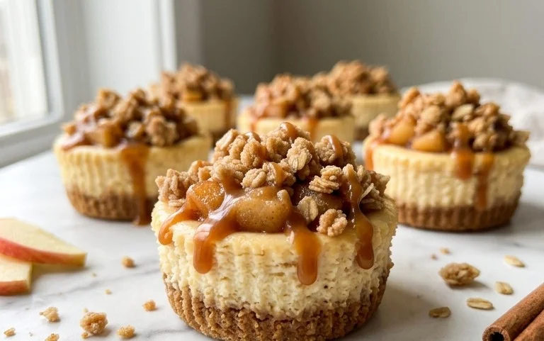 Apple Crisp Mini Cheesecakes